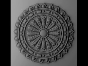 rosette round molding 3D 模型