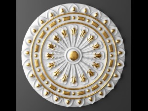 rosette round molding 3D 模型