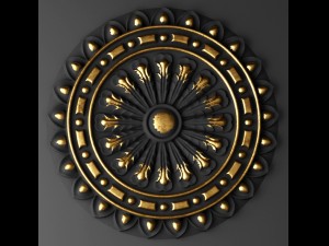 rosette round molding 3D 模型