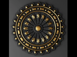 rosette round molding 3D Model