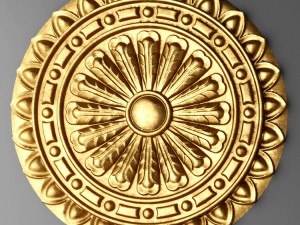 rosette round molding 3D 模型