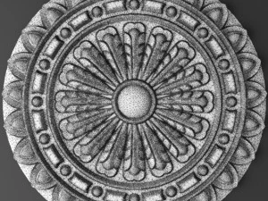 rosette round molding 3D Model
