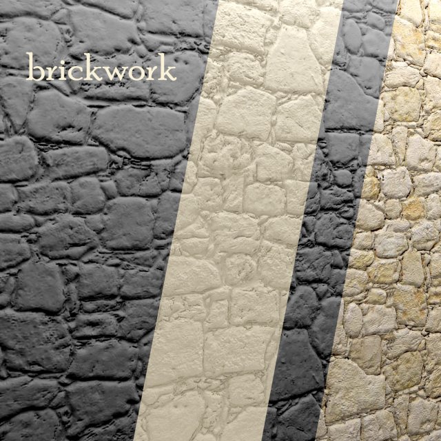 bricks wall 3D 模型 .c4d .max .obj .3ds .fbx .stl .blend 