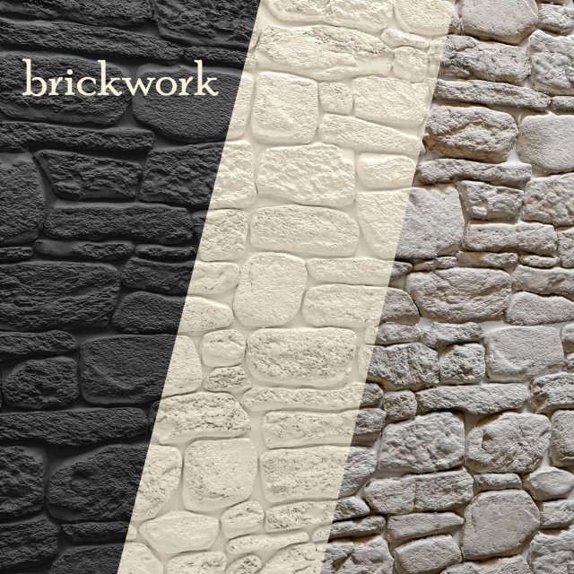 bricks wall 3D 모델 .c4d .max .obj .3ds .fbx .stl .blend