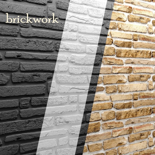bricks wall 3D Model .c4d .max .obj .3ds .fbx .stl .blend 