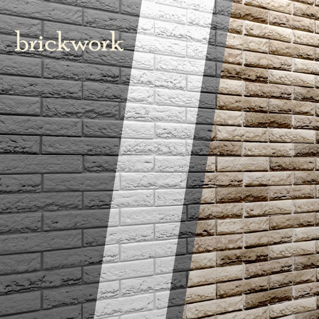 bricks wall 3D Model .c4d .max .obj .3ds .fbx .stl .blend 