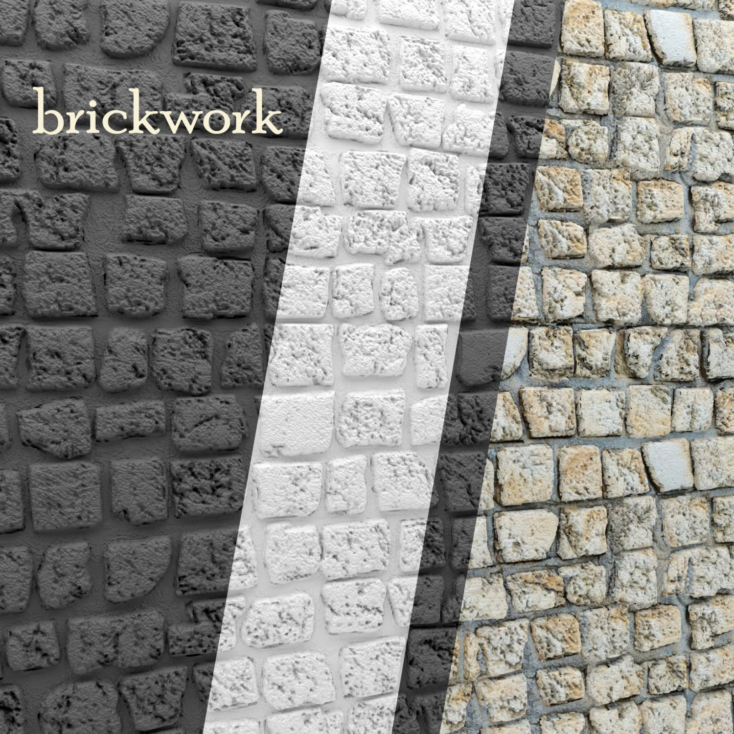 bricks wall 3D Model .c4d .max .obj .3ds .fbx .stl .blend
