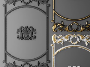 boiserie molding Modelo 3D