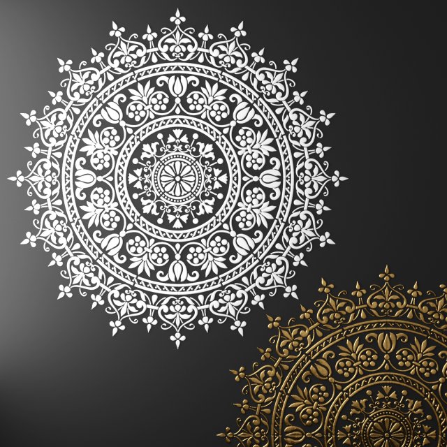 rosette round molding 3D Model .c4d .max .obj .3ds .fbx .stl .blend 