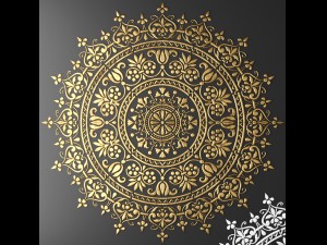 rosette round molding 3D Model