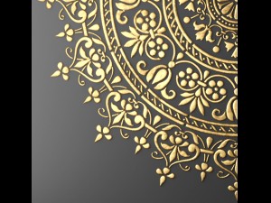 rosette round molding 3D Model