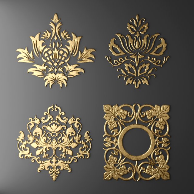 rosette molding Modelo 3D .c4d .max .obj .3ds .fbx .stl .blend 