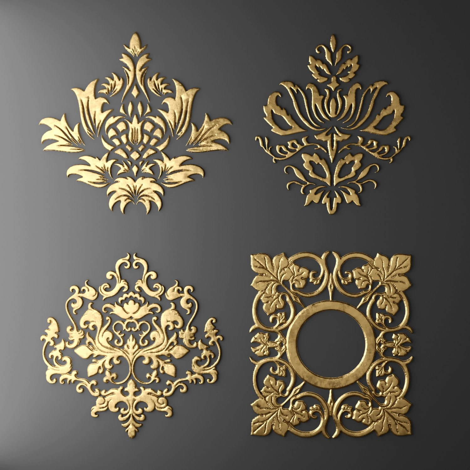 rosette molding 3D Model .c4d .max .obj .3ds .fbx .stl .blend 