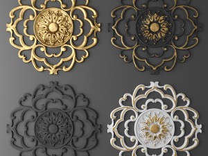 rosette round molding 3Dモデル