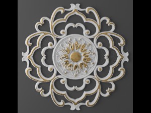 rosette round molding 3D Модель
