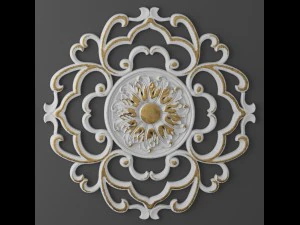 rosette round molding 3D Model