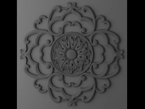 rosette round molding 3D Model