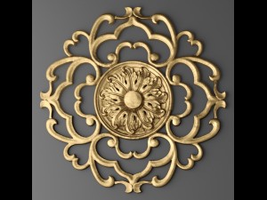 rosette round molding 3D Модель