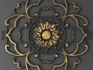 rosette round molding 3D Model