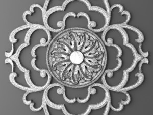 rosette round molding 3D Модель