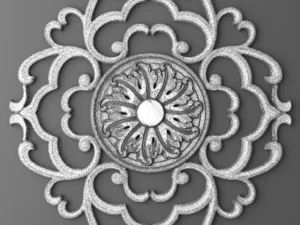 rosette round molding 3D Model