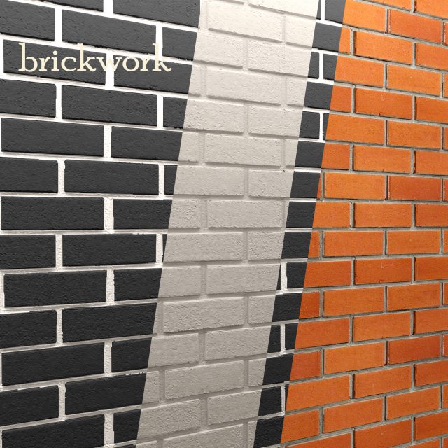 bricks wall 3d 3D 模型 .c4d .max .obj .3ds .fbx .stl .blend 
