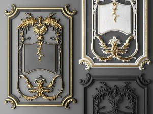 moldagem de boiserie Modelo 3D