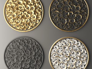 rosette round molding 3Dモデル