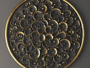 rosette round molding Modelo 3D