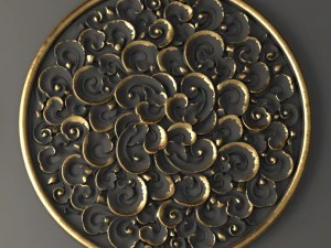 rosette round molding 3D Model