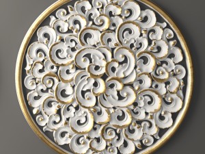 rosette round molding Modelo 3D