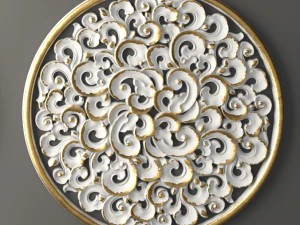 rosette round molding 3D Model
