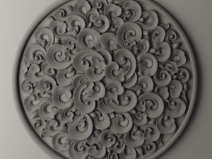 rosette round molding Modelo 3D