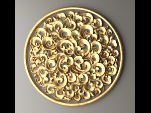 rosette round molding Modelo 3D