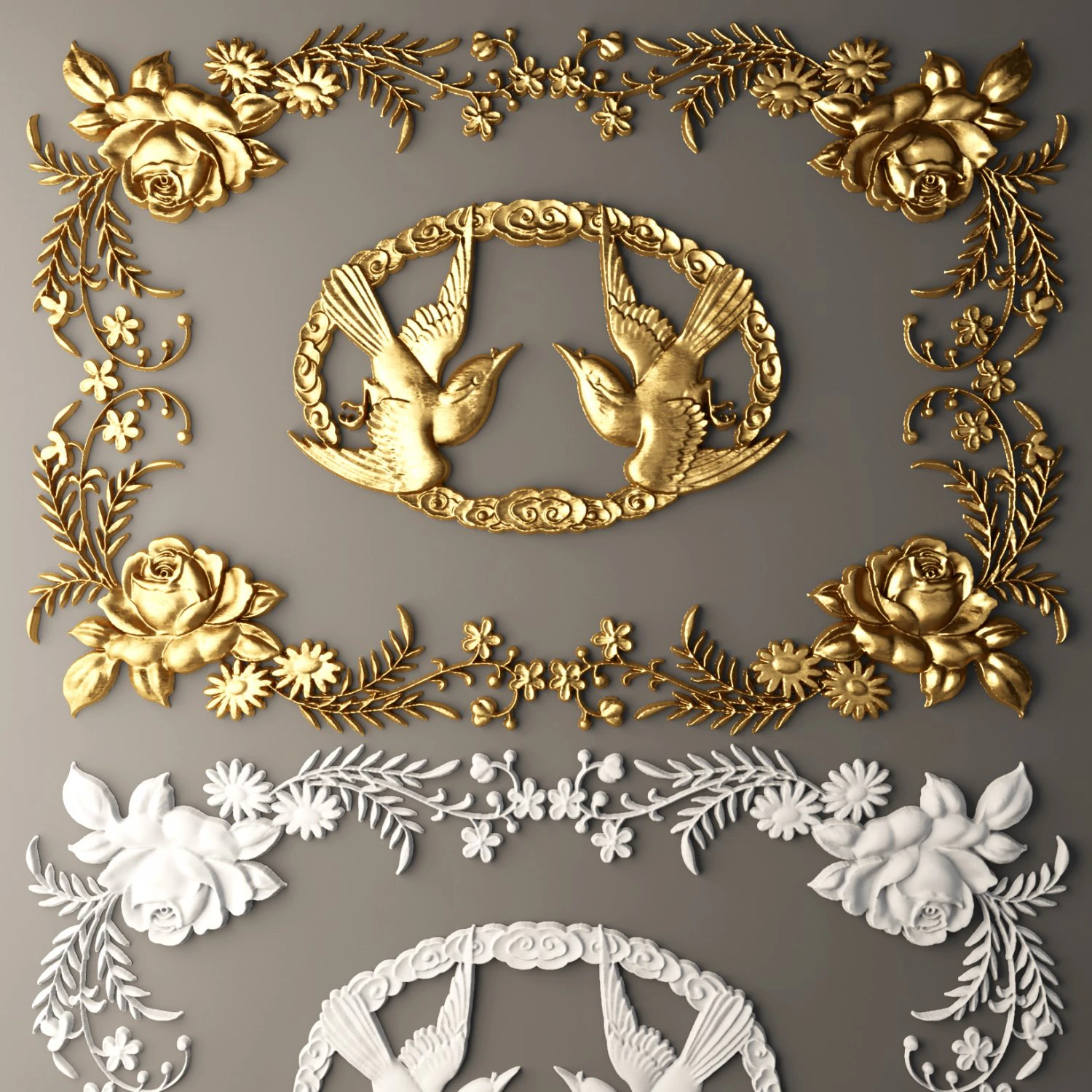 rosette molding 3D Model .c4d .max .obj .3ds .fbx .stl .blend