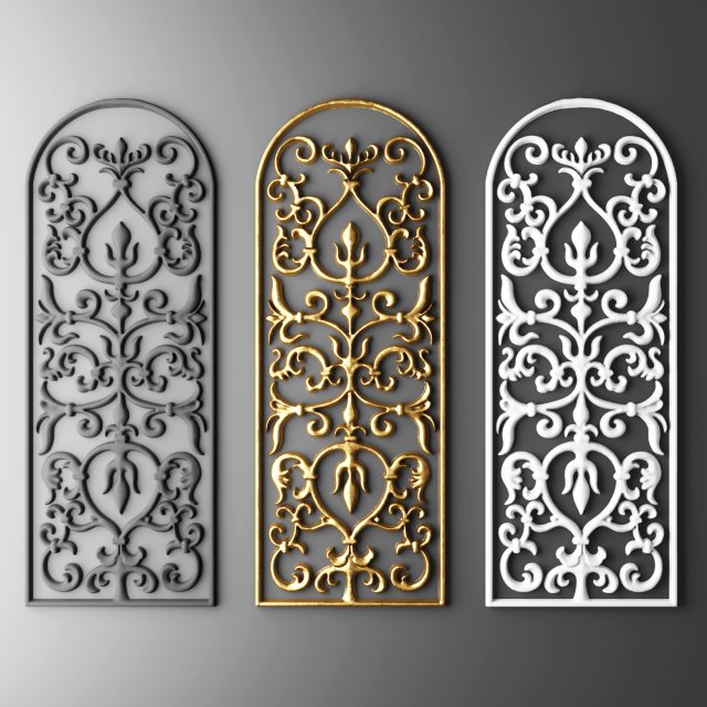 fretwork grille Modelo 3D .c4d .max .obj .3ds .fbx .stl .blend 
