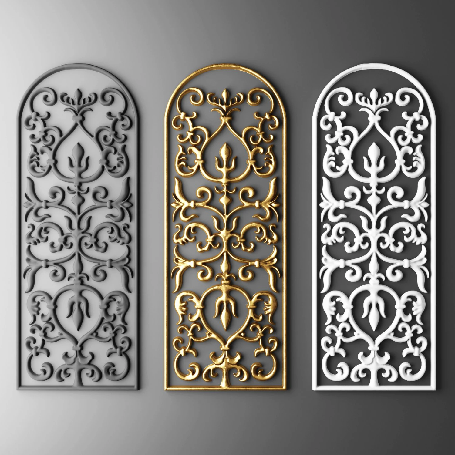 fretwork grille 3D Model .c4d .max .obj .3ds .fbx .stl .blend