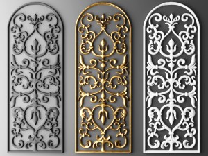 fretwork grille Modelo 3D
