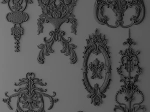 fretwork set 3D Model