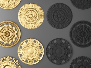rosette set Modello 3D