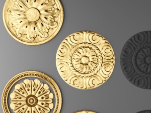 rosette set Modello 3D