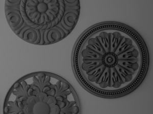 rosette set Modello 3D