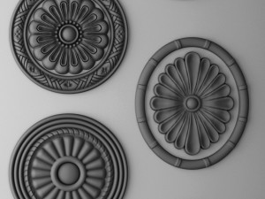 rosette set 3D 模型