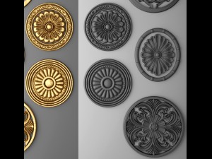 rosette set 3D 模型