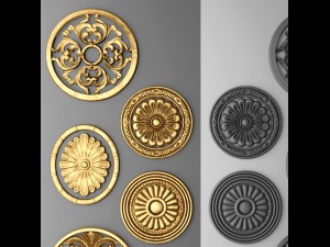 rosette set 3D 模型