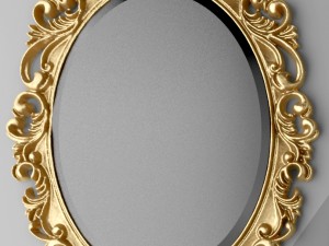 Baroque oval frame 3Dモデル