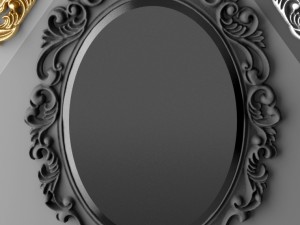 Baroque oval frame 3Dモデル