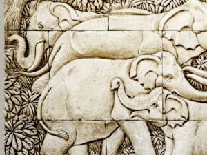 elephant bas relief 3D Модель