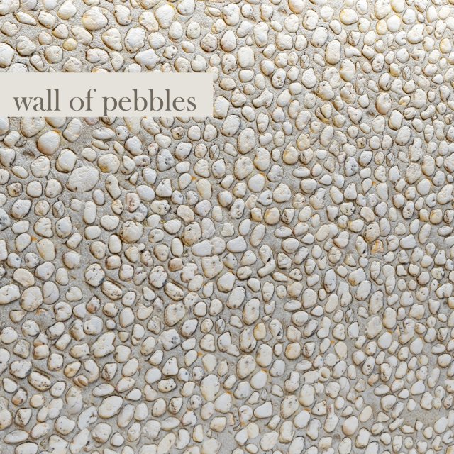 wall of pebbles 3D Model .c4d .max .obj .3ds .fbx .stl .blend 