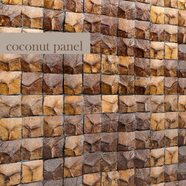 coconut panel 3D-Modell .c4d .max .obj .3ds .fbx .stl .blend 